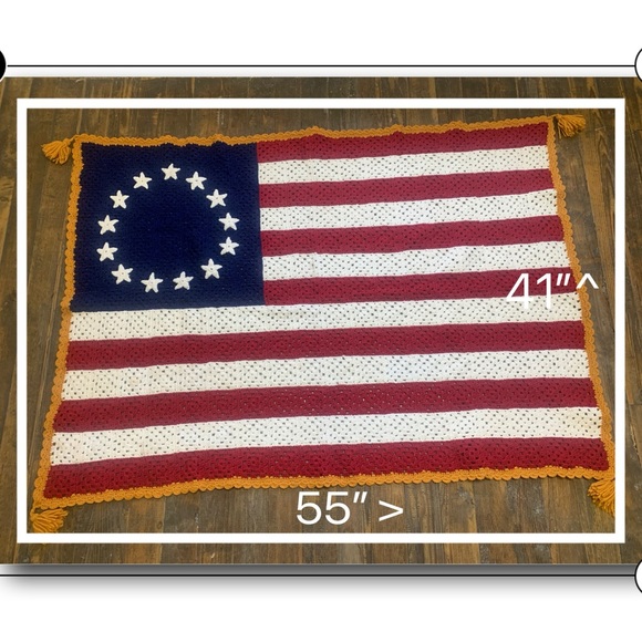 Old Glory 🇺🇸 Handcrafted Vintage Blanket - Picture 12 of 13